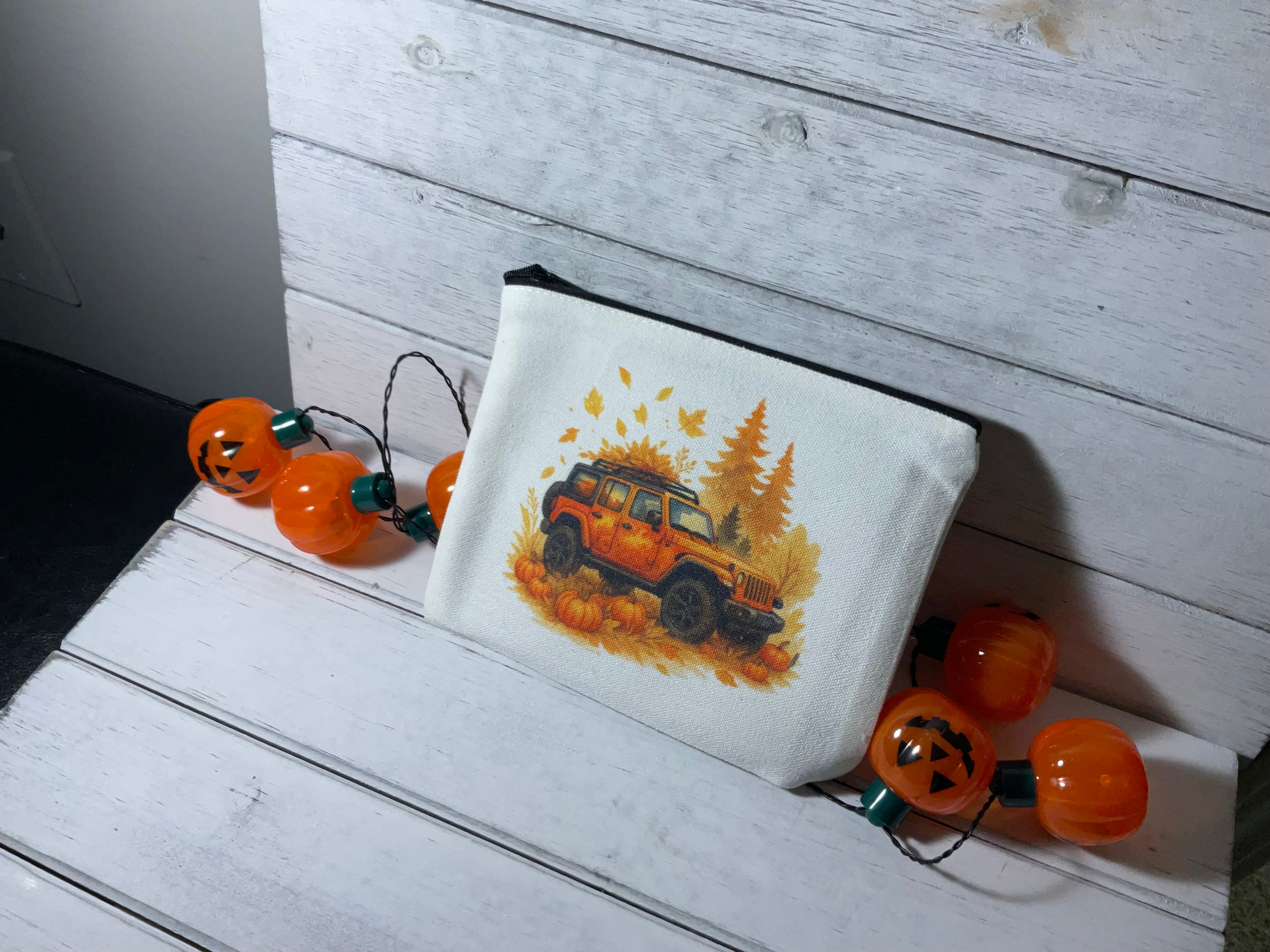 Fall Jeep Zipped Bag