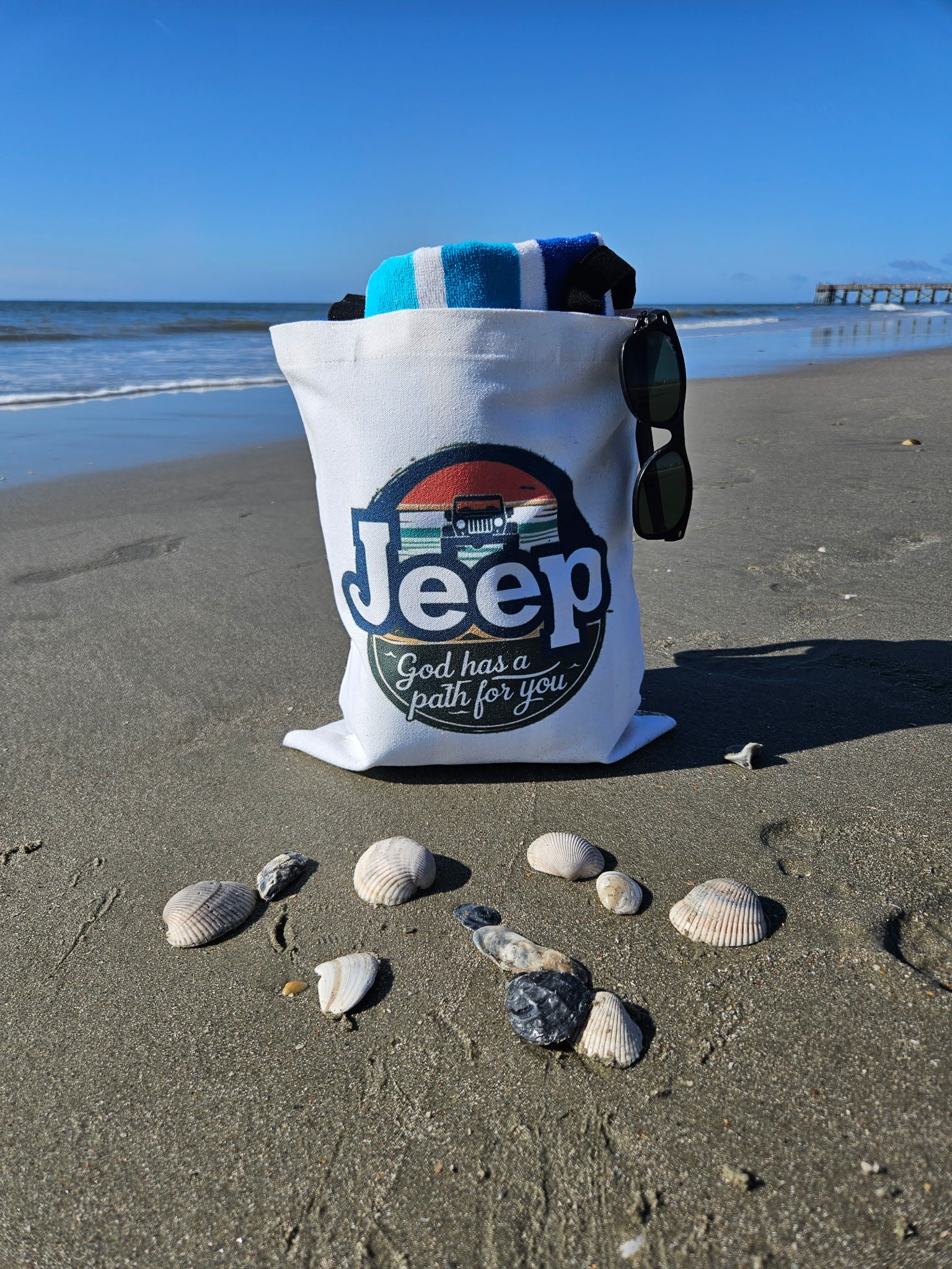 Jeep God Has a Path for You Canvas Tote
