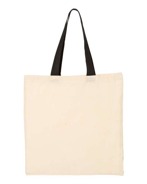 Canvas Tote with Black Handles